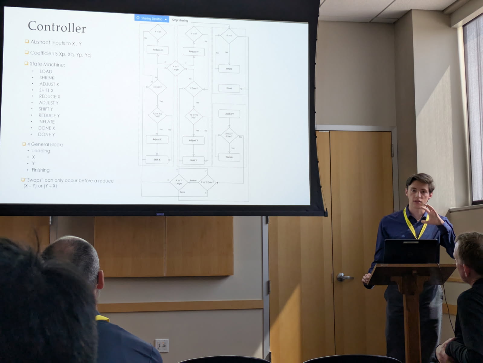 Picture of my presentation at the conference.